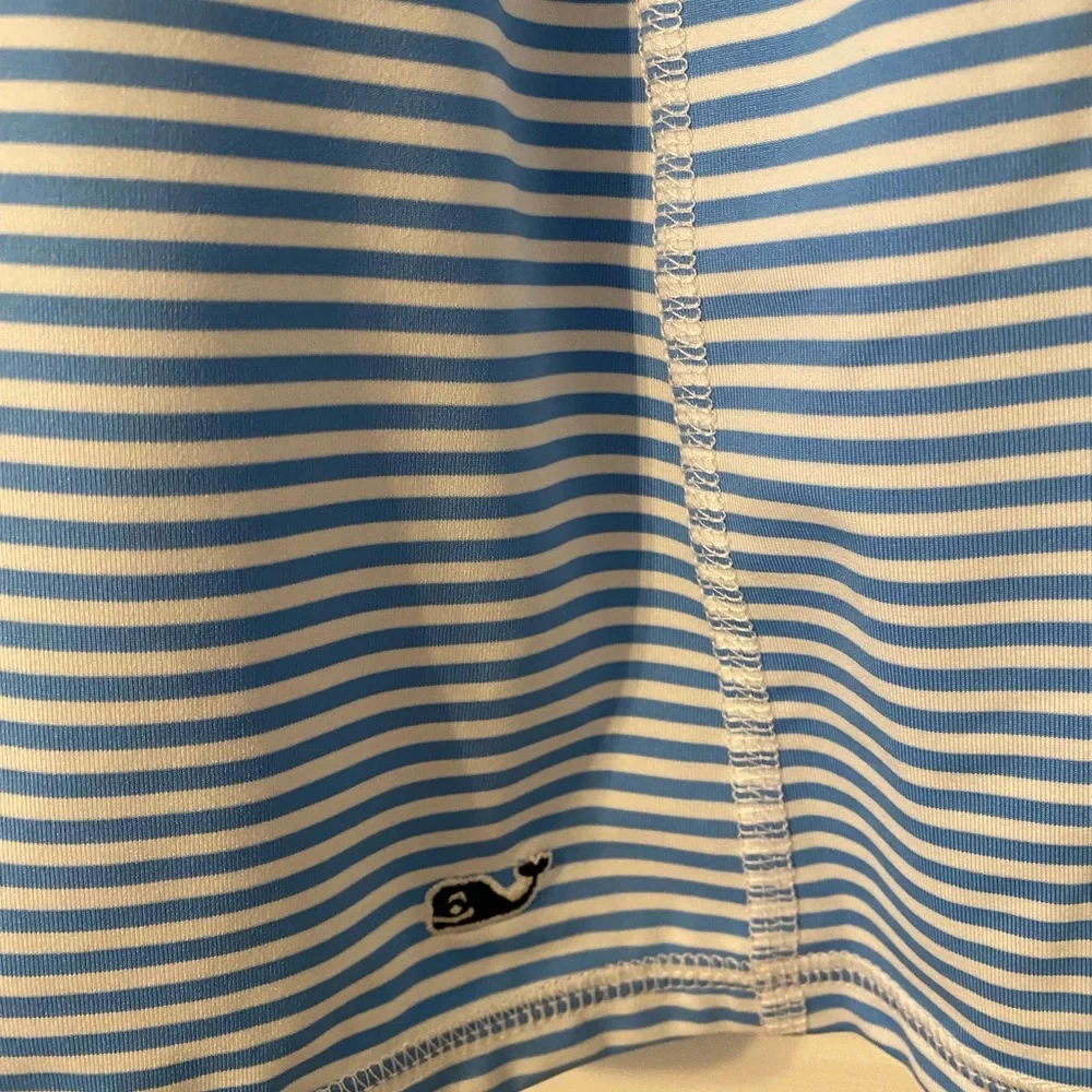 Vineyard Vines blue and white striped athletic skort - Picture 2 of 3
